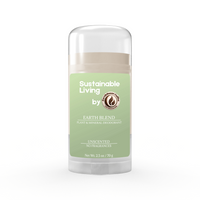 Unscented Earth Blend Deodorant Stick with plant and mineral formula, 2.5 oz.