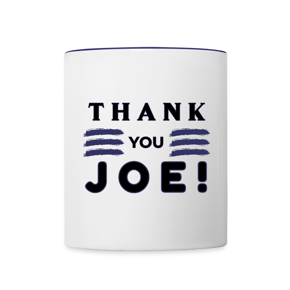 Thank You Joe! Mug - white/cobalt blue