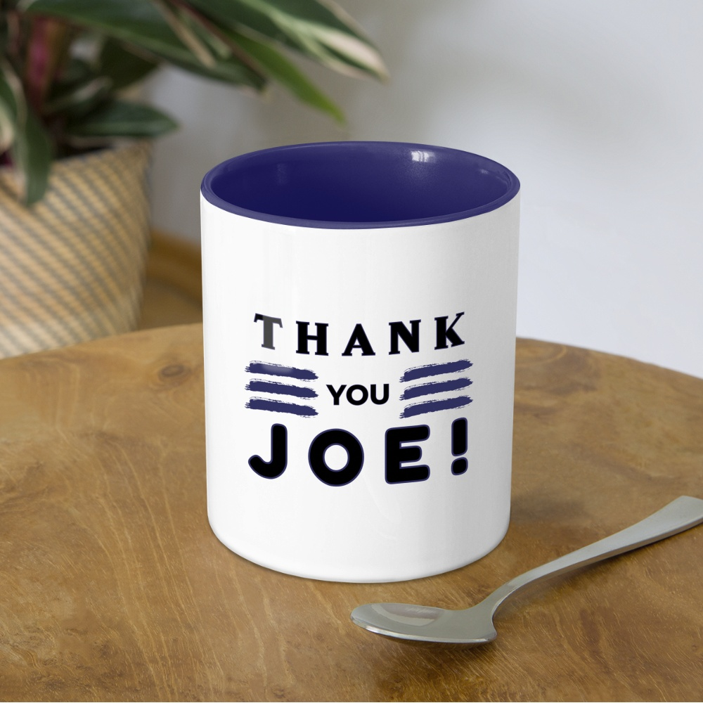 Thank You Joe! Mug - white/cobalt blue