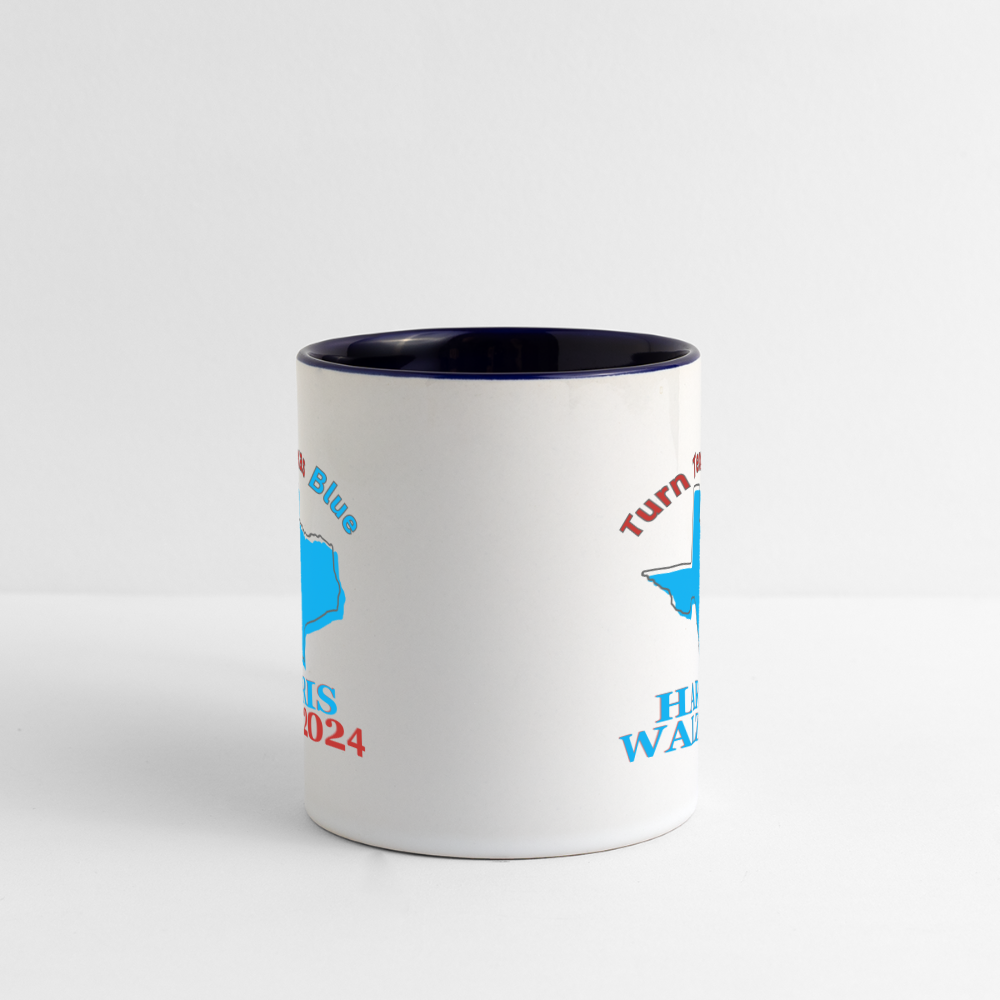 Turn Texas Blue - Harris Walz 2024 - 11oz Mug - white/cobalt blue