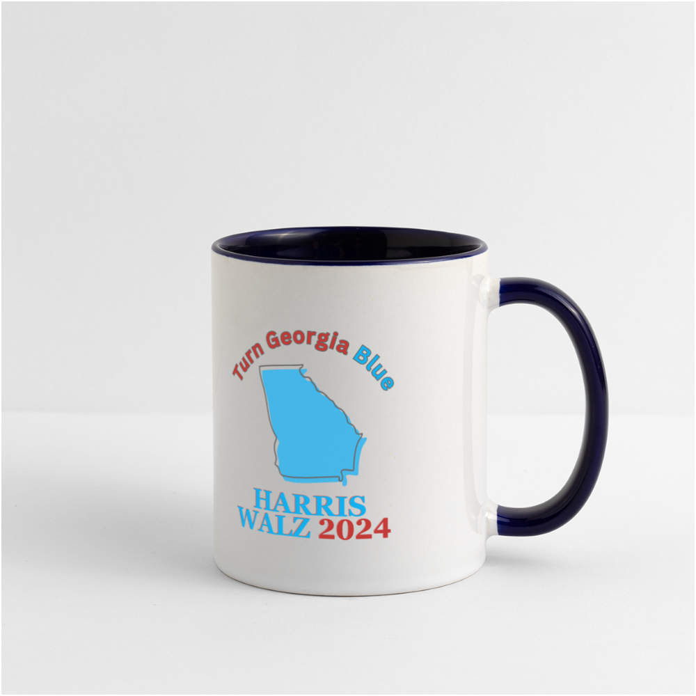 Turn Georgia Blue - Harris Walz 2024 11oz Mug - white/cobalt blue