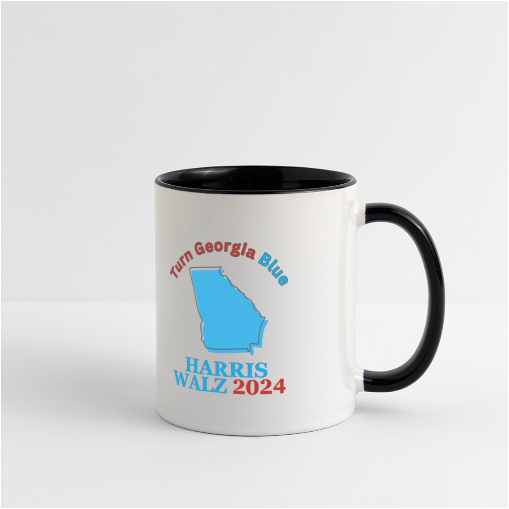 Turn Georgia Blue - Harris Walz 2024 11oz Mug - white/black