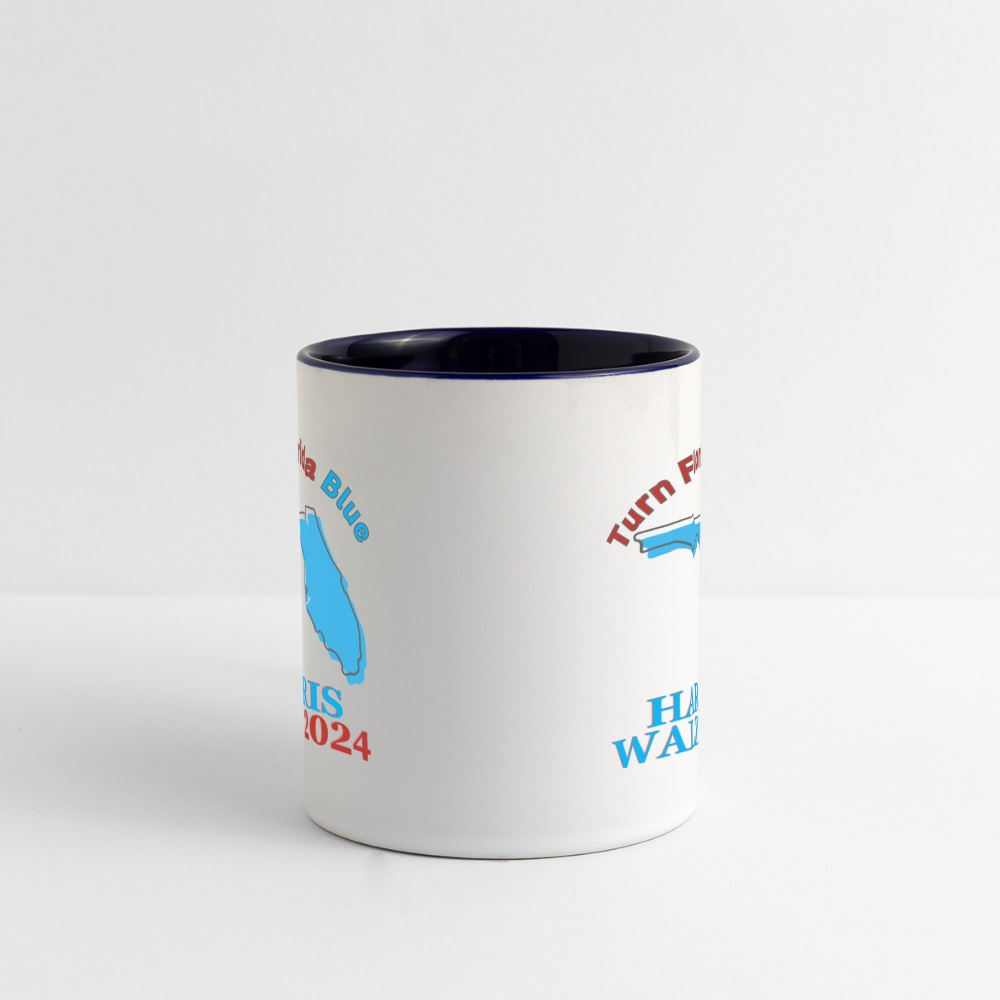 Turn Florida Blue - Harris Walz 2024 11oz Mug - white/cobalt blue